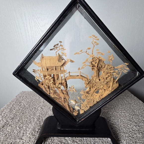 Vintage Chinese Cork Diorama Storks - Picture 7 of 13